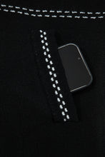 Load image into Gallery viewer, Black Contrast Trim Button up Sweater Cardigan
