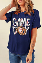 Load image into Gallery viewer, Blue GAME DAY TOUCH DOWN Graphic T Shirt
