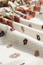 Load image into Gallery viewer, Yellow Printed Floral Bell Sleeve V Neck Wrapped Contrast Peplum Blouse
