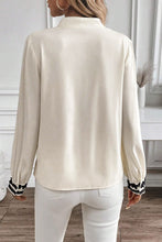 Load image into Gallery viewer, Beige Floral Embroidered Stand Neck Buttoned Shirt
