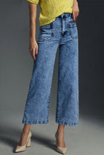 Load image into Gallery viewer, Sky Blue Chic Patch Pocket Straight Leg Loose Jeans
