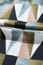 Load image into Gallery viewer, Green Geometric Print Buttoned Balloon Sleeve Loose Fit Shirt
