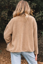 Load image into Gallery viewer, Casual Leopard Print Accent Plush Jacket with Pockets
