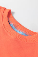 Load image into Gallery viewer, Bright Pink Colorblock Patchwork Drop Shoulder Sweatshirt
