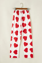 Load image into Gallery viewer, Red Ruffled Tank Top And Heart Print Pants Lounge Set
