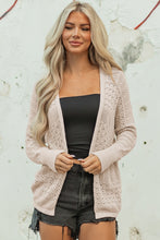 Load image into Gallery viewer, Jet Stream Mix Pattern Hollowed Knit Open Front Cardigan
