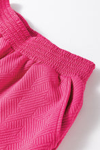 Load image into Gallery viewer, Rose Red Textured Puff Sleeve Top and Pants Set
