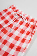 Load image into Gallery viewer, Multicolor Christmas Claus Graphic Top Plaid Pants Lounge Set
