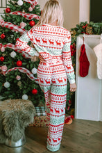 Load image into Gallery viewer, White Christmas Print Pullover and Pants Lounge Set
