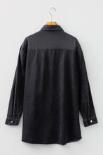 Load image into Gallery viewer, Medium Grey Beau Chest Pocket Raw Hem Denim Loose Shirt Dress
