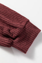 Load image into Gallery viewer, Wild Ginger Plus Size Ribbed Button Decor Long Sleeve Loose Top
