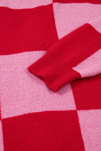 Load image into Gallery viewer, Fiery Red Mixed Plaid Relaxed Sweater Cardigan
