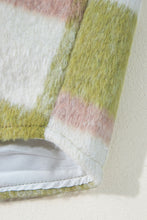 Load image into Gallery viewer, Sage Green Plaid Print Buttoned Flap Pockets Baggy Shacket
