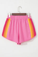 Load image into Gallery viewer, Bonbon Color Block Stripes Elastic High Waist Active Shorts
