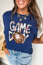Load image into Gallery viewer, Blue GAME DAY TOUCH DOWN Graphic T Shirt

