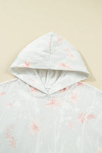 Load image into Gallery viewer, Gray Floral Print Plus Size Loose Hoodie
