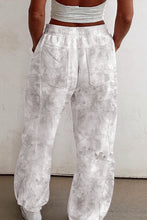Load image into Gallery viewer, Beige Camo Print Baggy Drawstring Jogger Sweatpants
