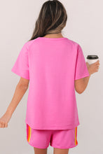 Load image into Gallery viewer, Bonbon Striped Patch Front Casual Tee
