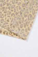 Load image into Gallery viewer, Beige Leopard Velvet Burnout Off Shoulder Long Sleeve Blouse
