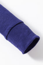 Load image into Gallery viewer, Blue Solid Top and Christmas Pants Two Piece Lounge Set
