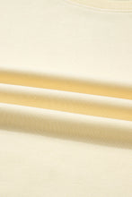 Load image into Gallery viewer, Beige Double Tiered Ruffle Hem Long Sleeve Loose Mini Dress
