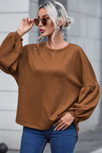 Load image into Gallery viewer, Faux Knit Jacquard Puffy Long Sleeve Top
