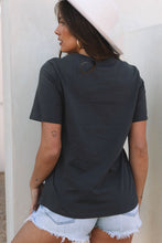 Load image into Gallery viewer, Dark Grey RISE WITH THE SUN Western Fashion Graphic Tee
