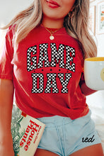 Load image into Gallery viewer, Red Checkered Game Day Graphic T Shirt
