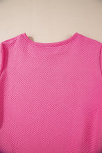 Load image into Gallery viewer, Rose Red Solid Color Textured Long Sleeve Shift Dress
