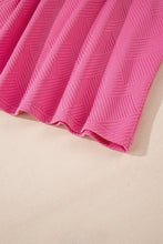 Load image into Gallery viewer, Rose Red Solid Color Textured Long Sleeve Shift Dress
