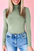 Load image into Gallery viewer, Green Bay Slim Fit High Neck Long Sleeve Basic Top
