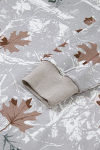 Load image into Gallery viewer, Gray Maple Leaf Camo Print Varsity Striped Sleeve Casual Sweatshirt

