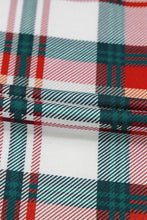 Load image into Gallery viewer, Red Christmas Plaid Print Two Piece Long Sleeve Pajamas Set
