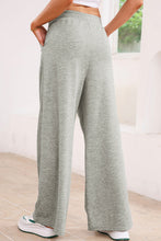 Load image into Gallery viewer, Gray Tied Elastic High Waist Pleated Detail Solid Sweatpants
