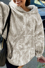 Load image into Gallery viewer, Beige Camouflage Woodland Print Oversized Sporty Hoodie
