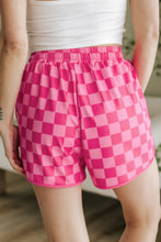 Load image into Gallery viewer, Rose Checkered Drawstring Elastic Waist Casual Shorts
