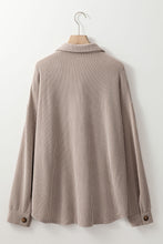 Load image into Gallery viewer, Smoke Gray Solid Corded Drop Shoulder Plus Size Shacket
