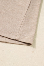 Load image into Gallery viewer, Oatmeal V Neck Contrast Lace Patchwork Long Sleeve Top
