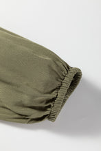 Load image into Gallery viewer, Four Leaf Clover Collared V Neck Smocked Detail Contrast Leopard Trim Bracelet Sleeve Long Dress
