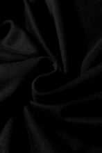 Load image into Gallery viewer, Black Varsity Contrast Banded Sleeve Shift Sweatshirt Dress
