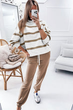 Load image into Gallery viewer, Light French Beige Drop Shoulder Pullover and Jogger Pants Set
