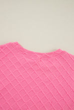 Load image into Gallery viewer, Sachet Pink Checkered Textured Tee and Drawstring Shorts
