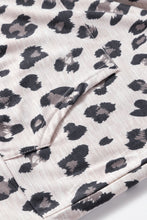 Load image into Gallery viewer, Khaki Leopard Print Drawstring Hoodie and Skinny Pants Lounge Set
