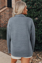 Load image into Gallery viewer, Medium Grey Ribbed Knit Buttons Front Flap Pocket Casual Shacket
