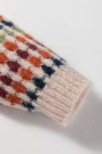 Load image into Gallery viewer, Multicolour Dotty Striped Pattern Knit Drop Shoulder Sweater
