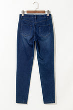 Load image into Gallery viewer, Ashleigh Blue Multiple Pockets Straight Leg Washed Stretchy Knit Casual Jeans
