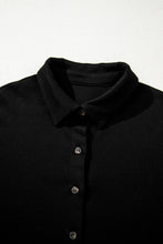 Load image into Gallery viewer, Black 3 Pcs Crop Tank Top Shorts with Cardigan Lounge Set
