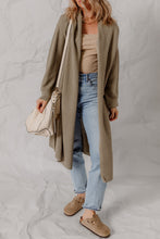 Load image into Gallery viewer, DUNE Solid Color Textured Knit Open Front Oversize Midi Sweater Cardigan
