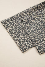 Load image into Gallery viewer, Brown Leopard Print Straight Leg Loose Denim Overall Jumpsuit
