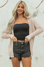 Load image into Gallery viewer, Jet Stream Mix Pattern Hollowed Knit Open Front Cardigan
